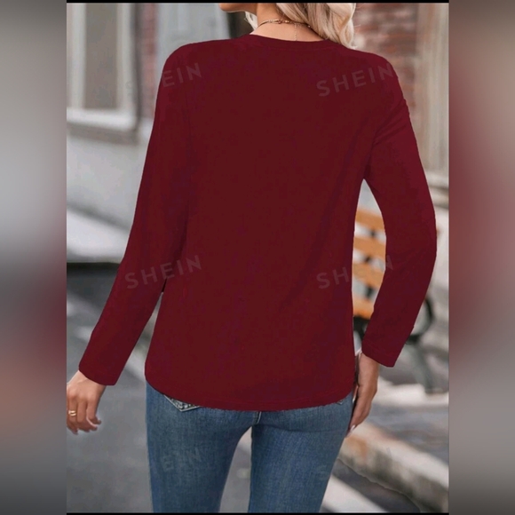 NWT Women's Long Sleeve Heart & Bow Shirt - Picture 2 of 2